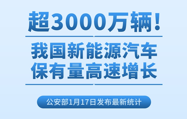 超3000萬輛！我國新能源汽車保有量高速增長